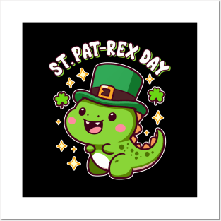 Irish Baby Dinosaur T-Rex Lover Happy St. Pat Rex Day Posters and Art